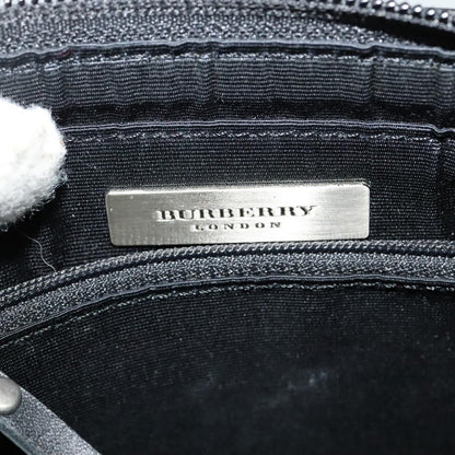 Burberry Front Pocket Flap Messenger Leather with Vintage Check Canvas, BLACK, LEATHER, Crossbody bag