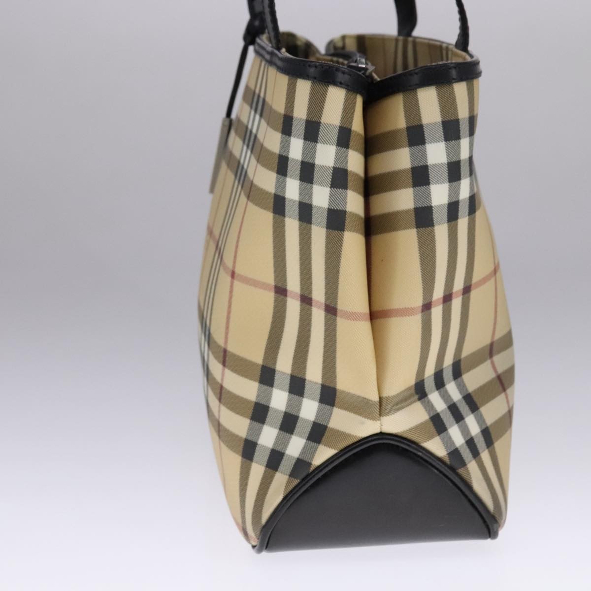 Burberry Nova Check Tote Canvas and Leather, BEIGE, CANVAS, Tote bag