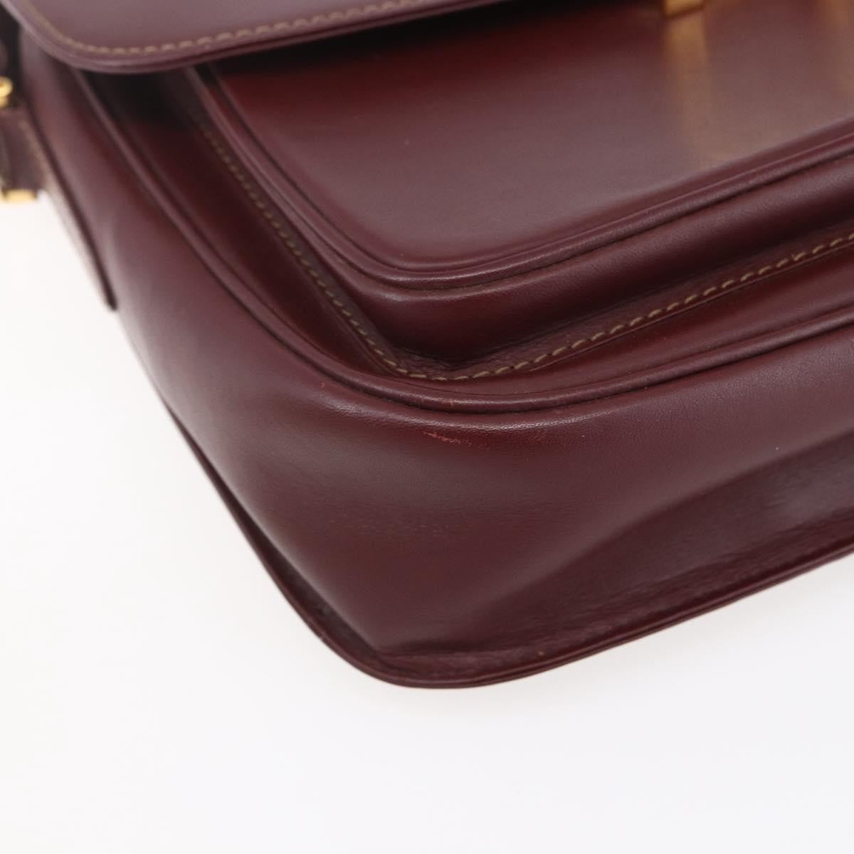 cartier Must de Cartier Shoulder Bag Leather, BURGUNDY, LEATHER, Shoulder bag