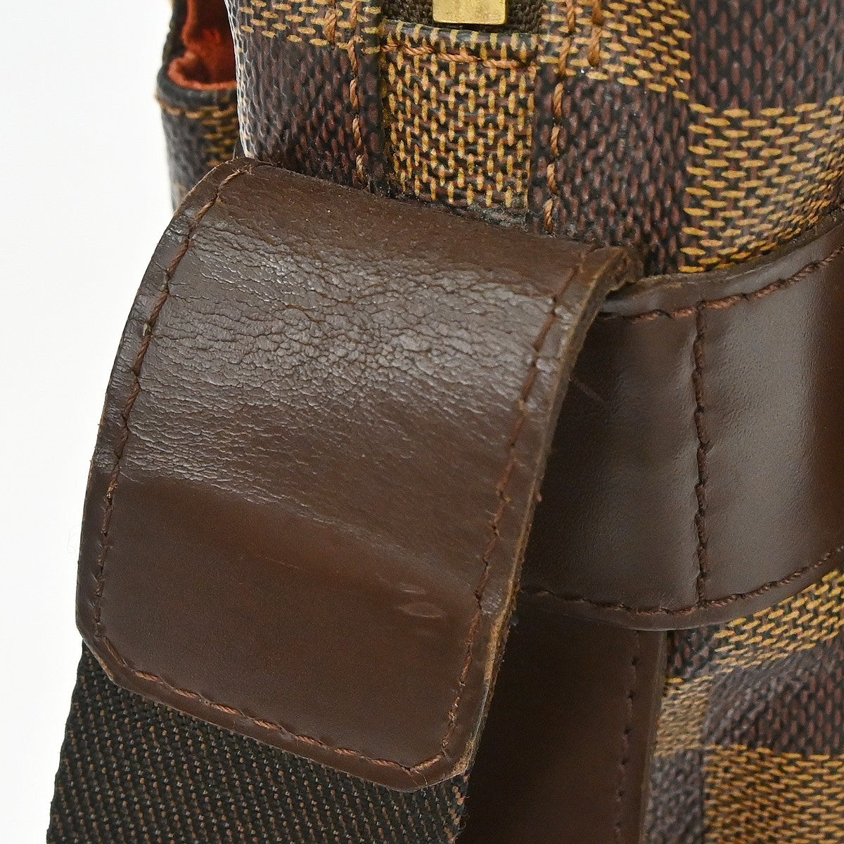 Louis Vuitton Naviglio Handbag Damier, Brown, Canvas, Shoulder Bag