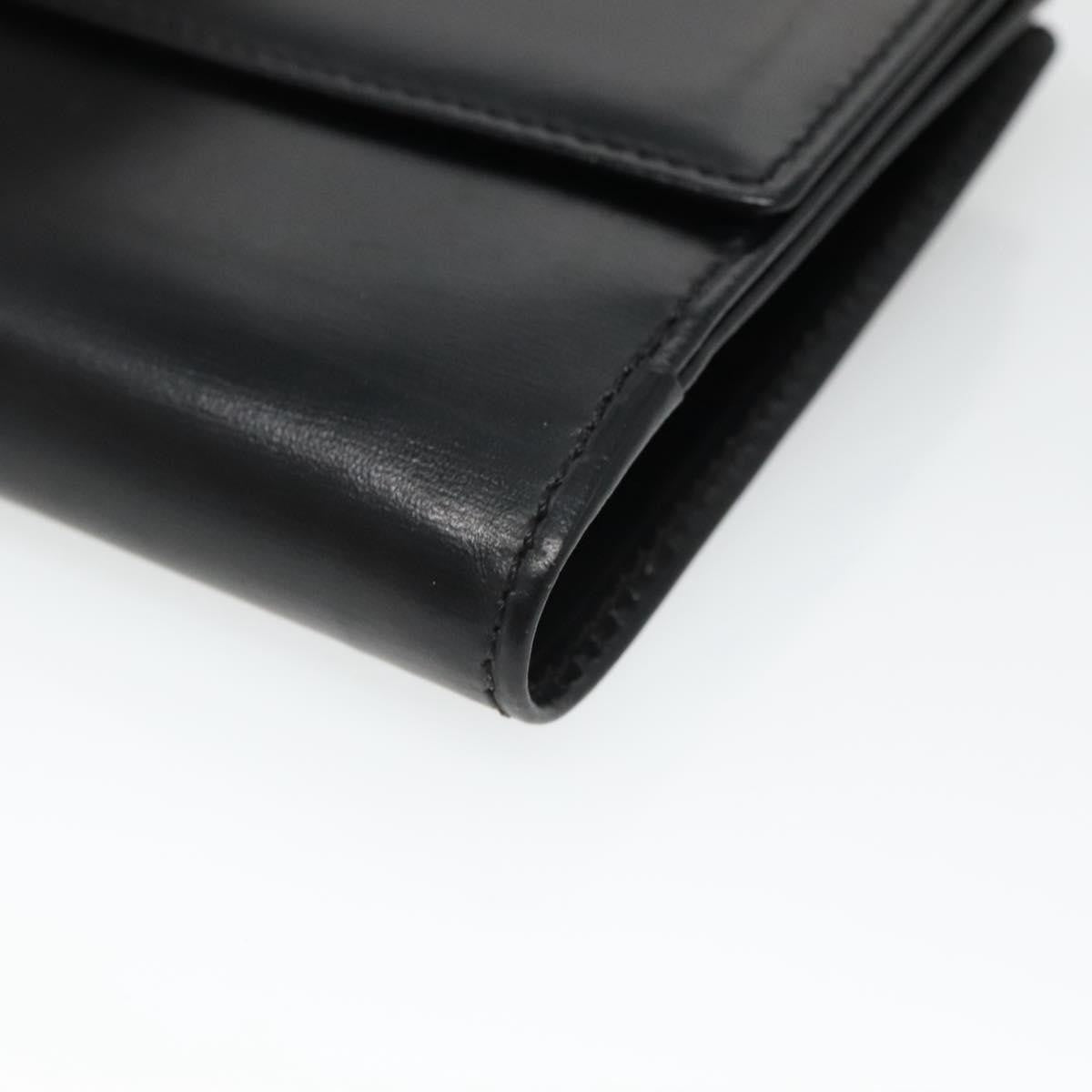 Celine Circle Logo Compact Wallet Leather, BLACK, LEATHER, Wallets
