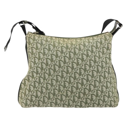 Christian Dior Vintage Trotter Shoulder Bag Canvas, GREEN, CANVAS, Shoulder bag