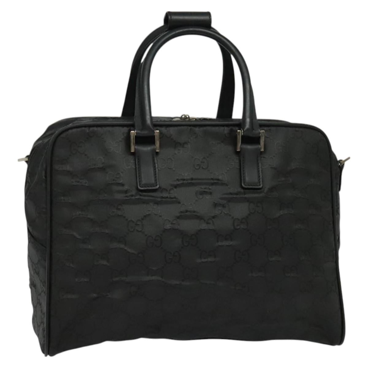 Gucci Vintage Boston Bag GG Canvas, BLACK, CANVAS, Travel bag