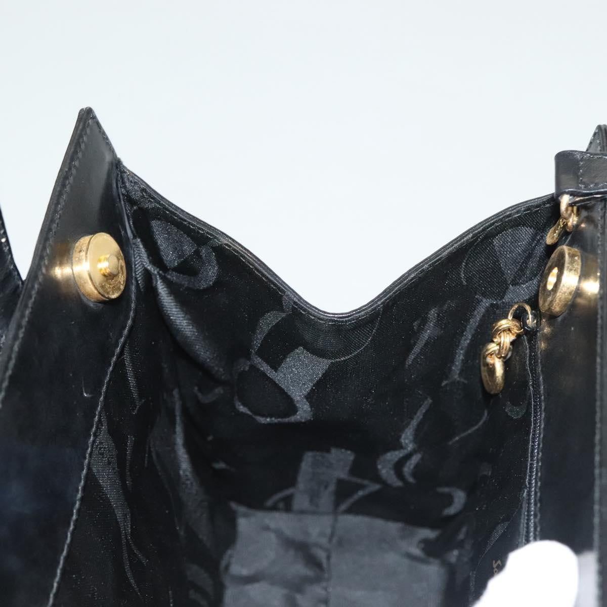 Salvatore Ferragamo Convertible Vara Bow Tote Leather, BLACK, LEATHER, Handbag