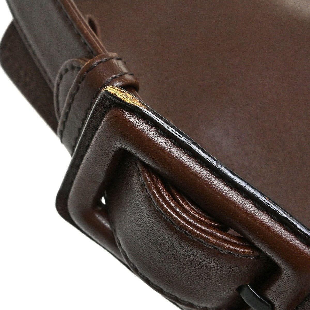 Chanel Vintage Front Pocket Waist Bag Leather, Brown, Leather, Clutch