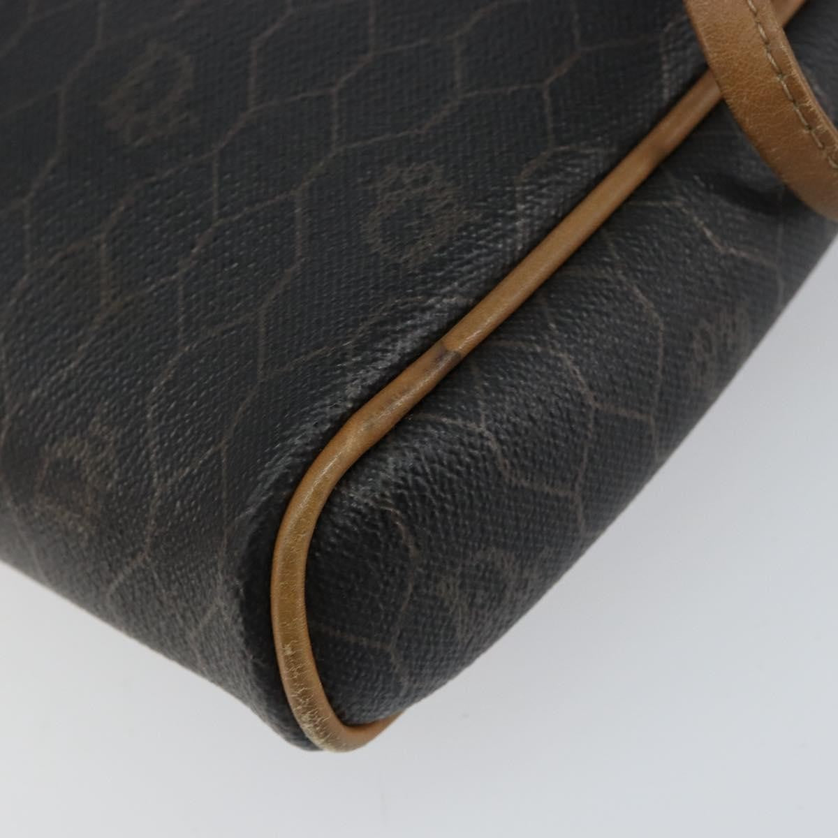 Christian Dior Vintage Honeycomb Shoulder Bag Canvas, BLACK, PVC, Shoulder bag
