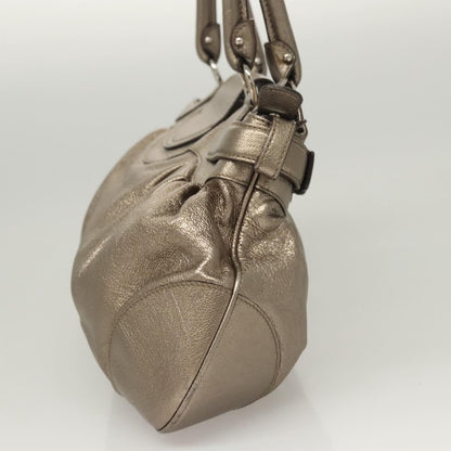 Salvatore Ferragamo Marisa Satchel Leather, GOLD, LEATHER, Handbag