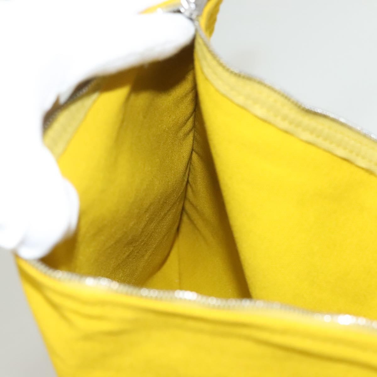 Hermes Bora Bora Pouch Toile, YELLOW, CANVAS, Clutche & pouche