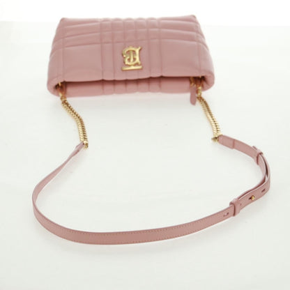 Burberry Lola Zip Shoulder Bag Quilted Leather, PINK, LEATHER, Shoulder bag