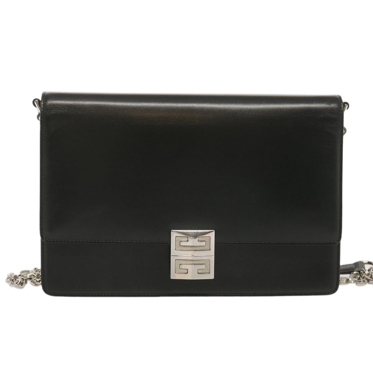 Givenchy 4G Chain Crossbody Bag Leather, BLACK, LEATHER, Crossbody bag