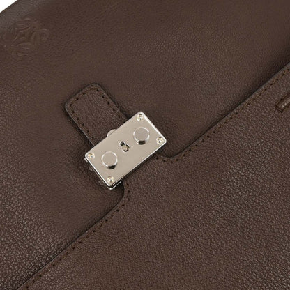 Loewe Leather Briefcase Leather, BROWN, LEATHER, Briefcase