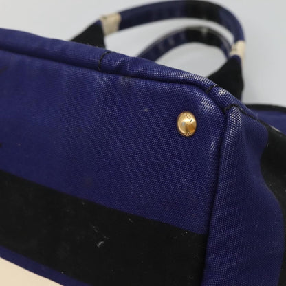 Prada Canapa Open Tote Canvas, BLUE, CANVAS, Tote bag