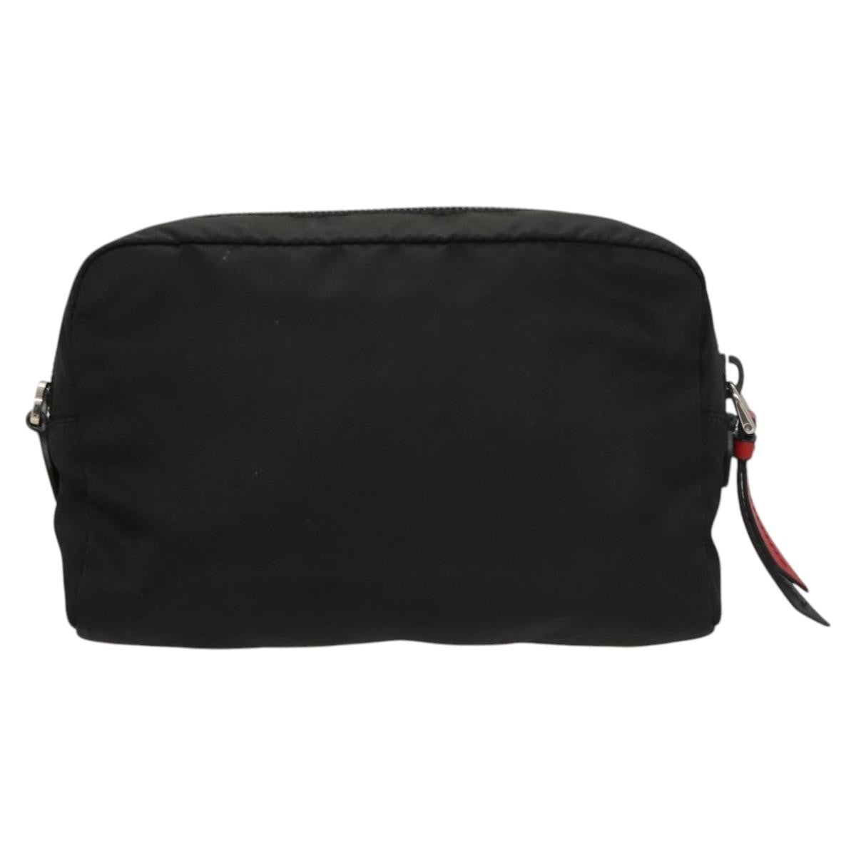 Prada Zip Pouch Tessuto, SILVER, NYLON, Clutche & pouche