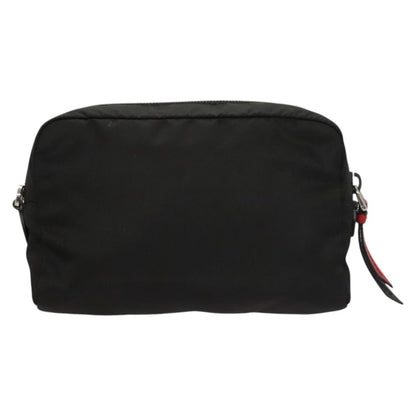 Prada Zip Pouch Tessuto, SILVER, NYLON, Clutche & pouche