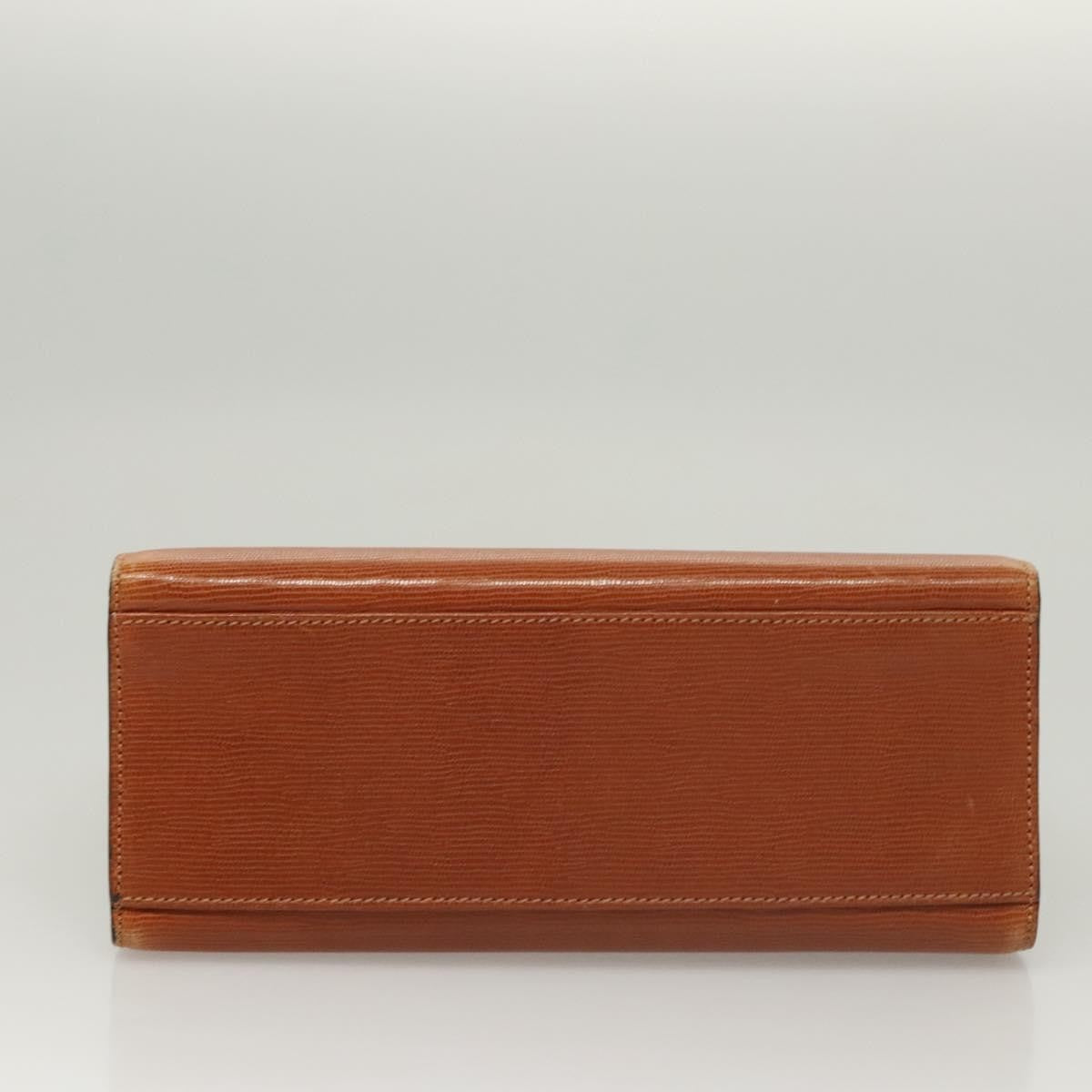Celine Vintage Logo Top Handle Bag Leather, BROWN, LEATHER, Handbag