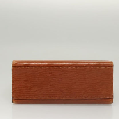 Celine Vintage Logo Top Handle Bag Leather, BROWN, LEATHER, Handbag
