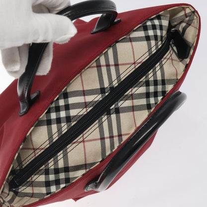 Burberry Nova Check Tote Nylon, RED, NYLON, Tote bag