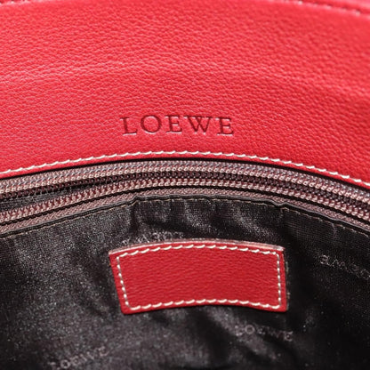 Loewe Vintage Anagram Tote Leather, Burgundy, Leather, Tote Bag