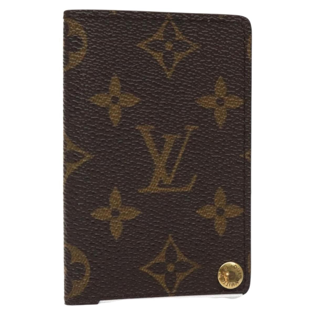 Louis Vuitton Porte Cartes Pression Card Case Monogram Canvas, BROWN, CANVAS, Card Holders