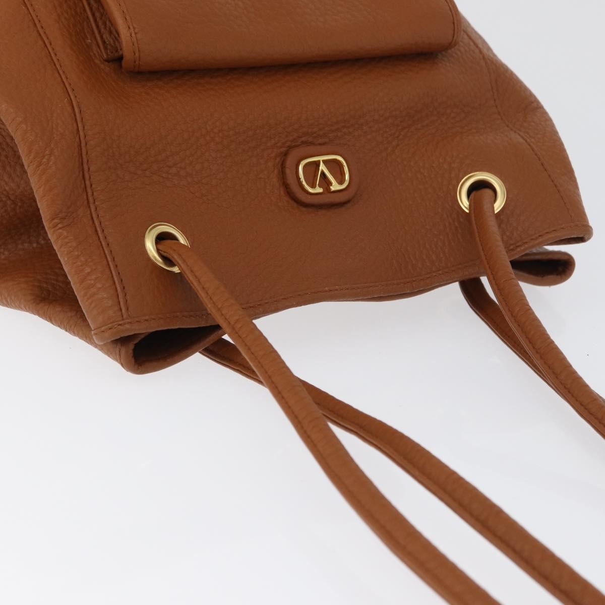 Valentino Garavani Vintage shoulder bag Leather, BROWN, LEATHER, Shoulder bag