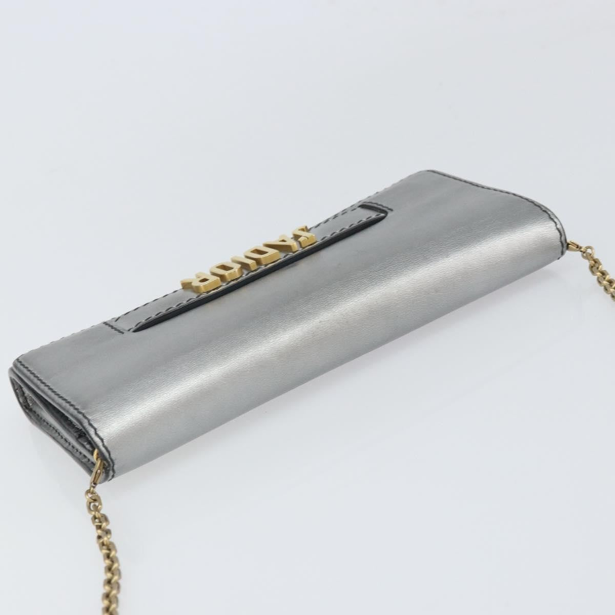 Christian Dior J'Adior Croisiere Chain Wallet Leather, SILVER, LEATHER, Clutche & pouche