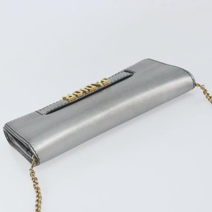 Christian Dior J'Adior Croisiere Chain Wallet Leather, SILVER, LEATHER, Clutche & pouche