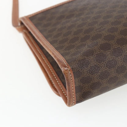 Celine Vintage Macadam Shoulder Bag Canvas and Leather, BROWN, CANVAS, Shoulder bag