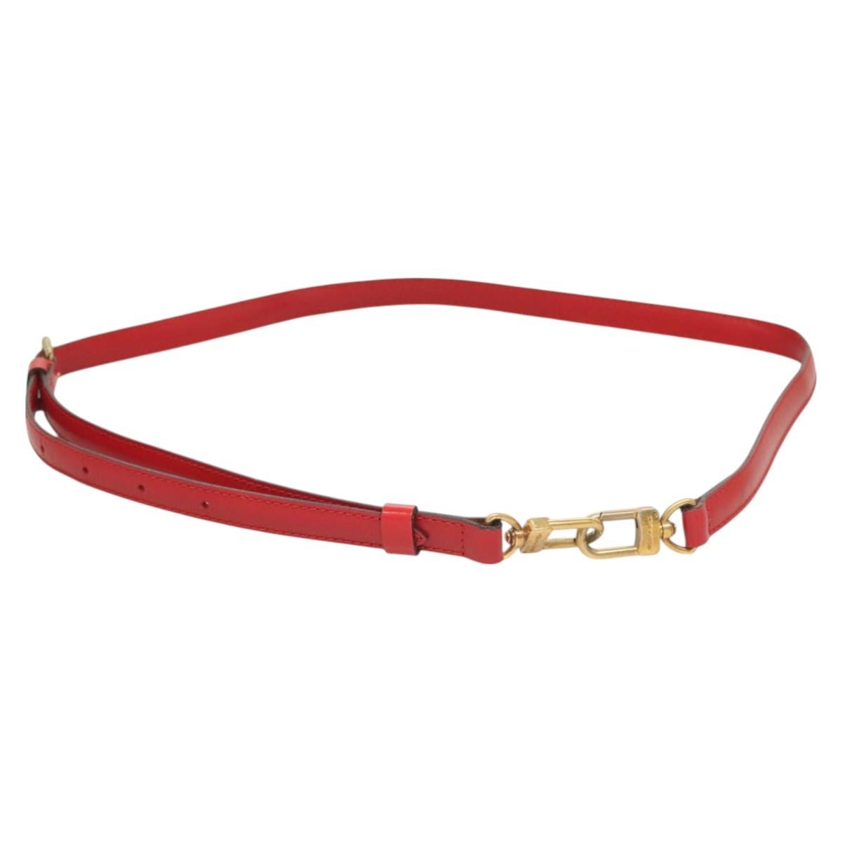 Louis Vuitton Adjustable Shoulder Strap Epi Leather, RED, LEATHER, Straps