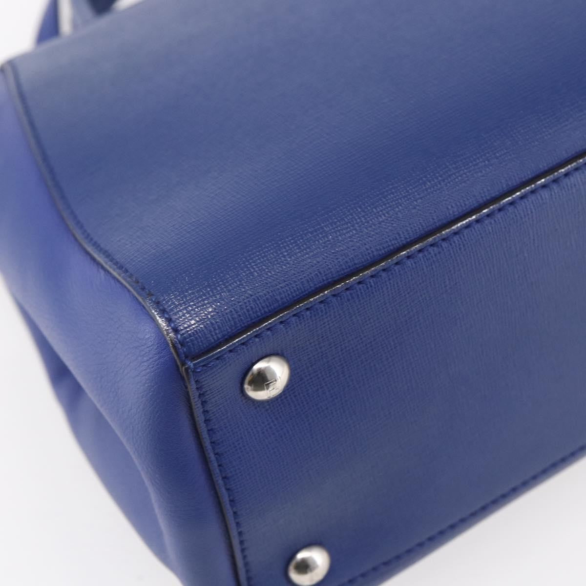 Fendi 2Jours Bag Leather, BLUE, LEATHER, Handbag