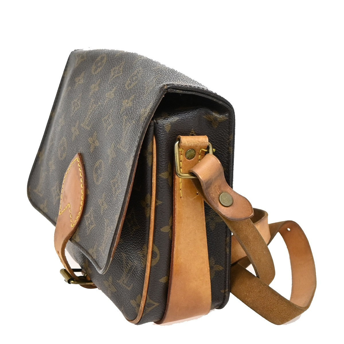 Louis Vuitton Cartouchiere Handbag Monogram Canvas, BROWN, CANVAS, Shoulder bag