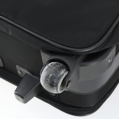 Prada Trolley Rolling Luggage Tessuto and Saffiano Leather, BLACK, NYLON, Travel bag