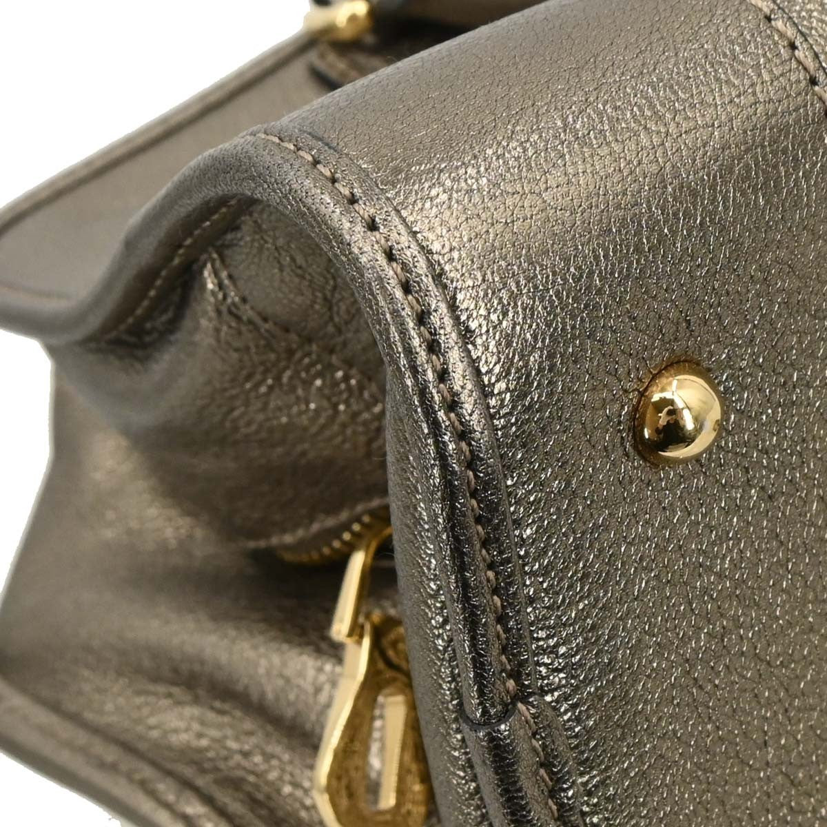 Loewe Amazona Bag Leather, GOLD, LEATHER, Handbag