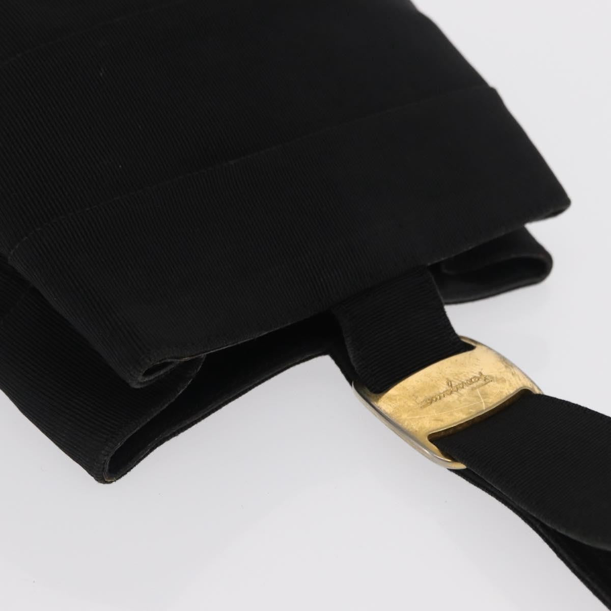 Salvatore Ferragamo Vala Clutch bag Nylon, BLACK, NYLON, Clutche & pouche