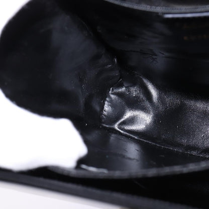 Salvatore Ferragamo Gancini Convertible Top Handle Bag Leather, BLACK, LEATHER, Handbag