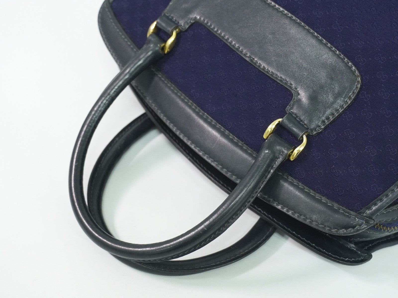 Gucci Micro GG supreme handbag Canvas, NAVY, CANVAS, Handbag