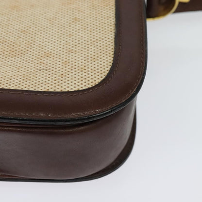 Celine Horse Carriage Shoulder bag Canvas and Leather, BEIGE, CANVAS, Shoulder bag