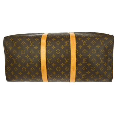 Louis Vuitton Keepall Bag Monogram Canvas, BROWN, CANVAS, Travel bag
