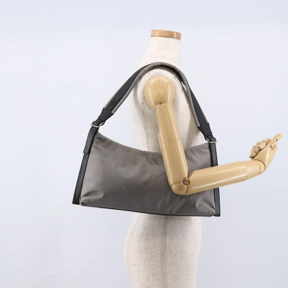 Salvatore Ferragamo Vintage Shoulder Bag Nylon, GRAY, NYLON, Shoulder bag