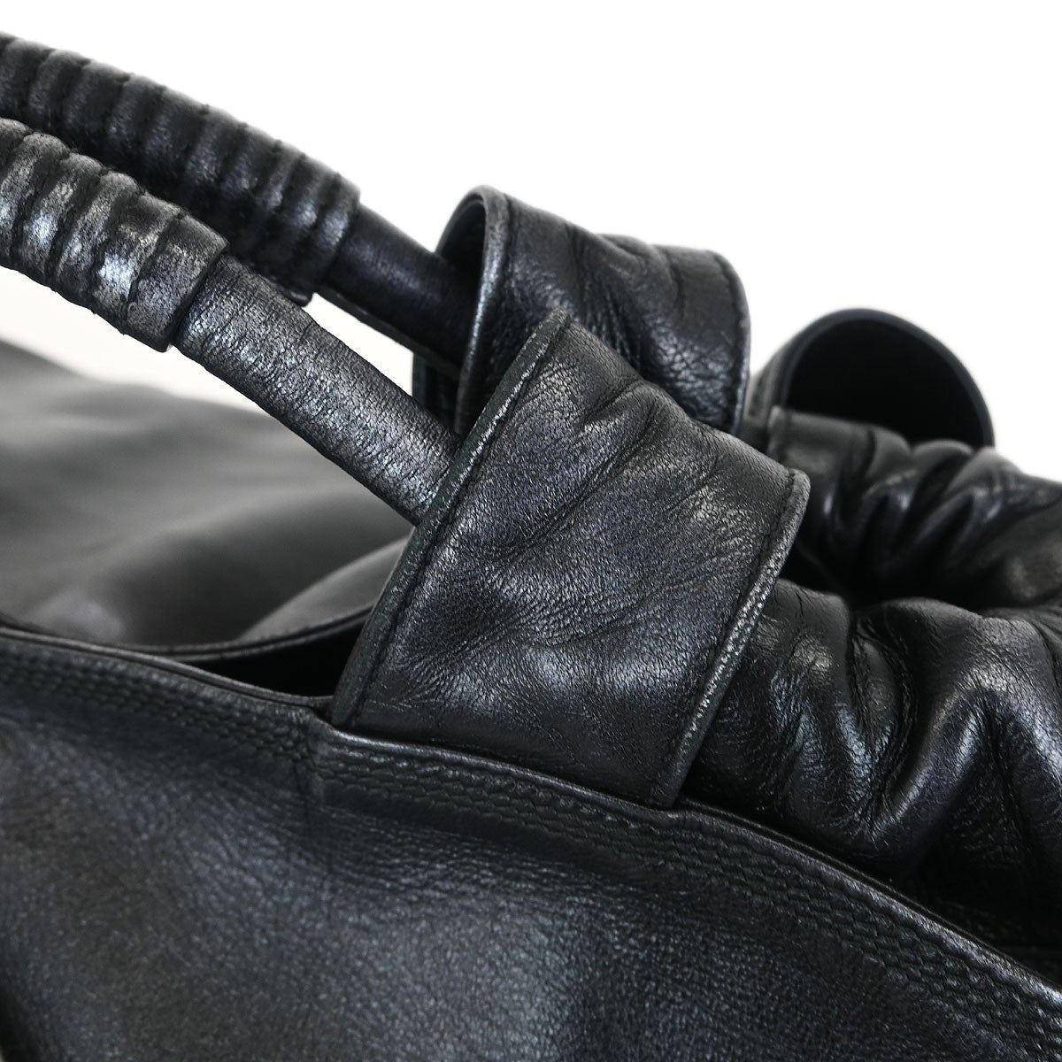 Loewe Anagram Logo Nappa Aire Hand Bag Leather, BLACK, LEATHER, Tote bag
