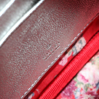 Gucci Trapuntata Camera Shoulder Bag Quilted Laminated Leather, RED, LEATHER, Shoulder bag