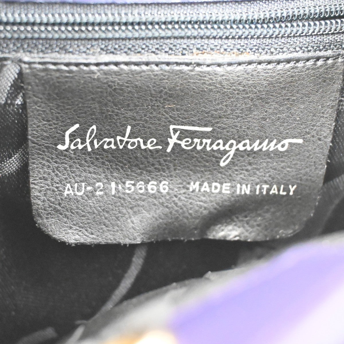 Salvatore Ferragamo Vara Chain Backpack Canvas, Purple, Canvas, Backpack