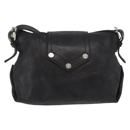 Celine Vintage Shoulder Bag Leather, BLACK, LEATHER, Shoulder bag