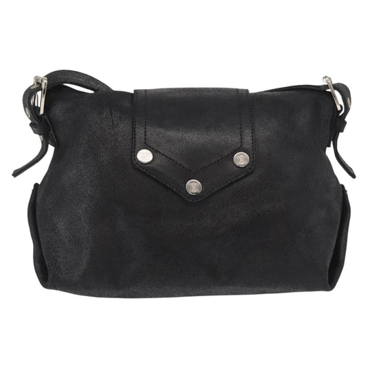 Celine Vintage Shoulder Bag Leather, BLACK, LEATHER, Shoulder bag