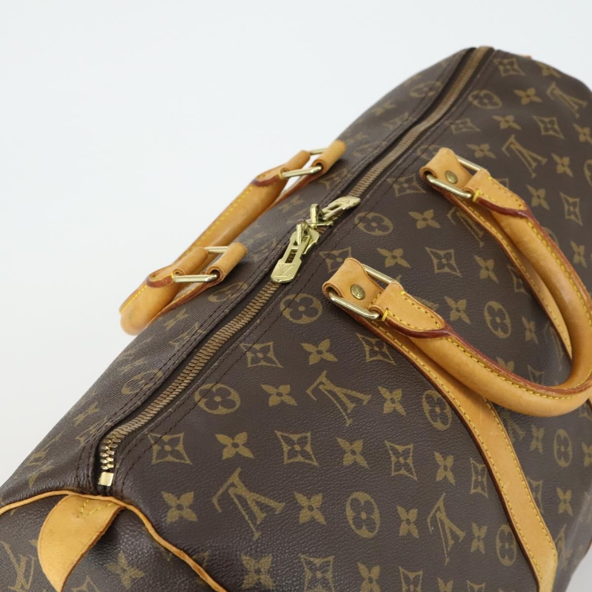 Louis Vuitton Keepall Bag Monogram Canvas, BROWN, CANVAS, Travel bag