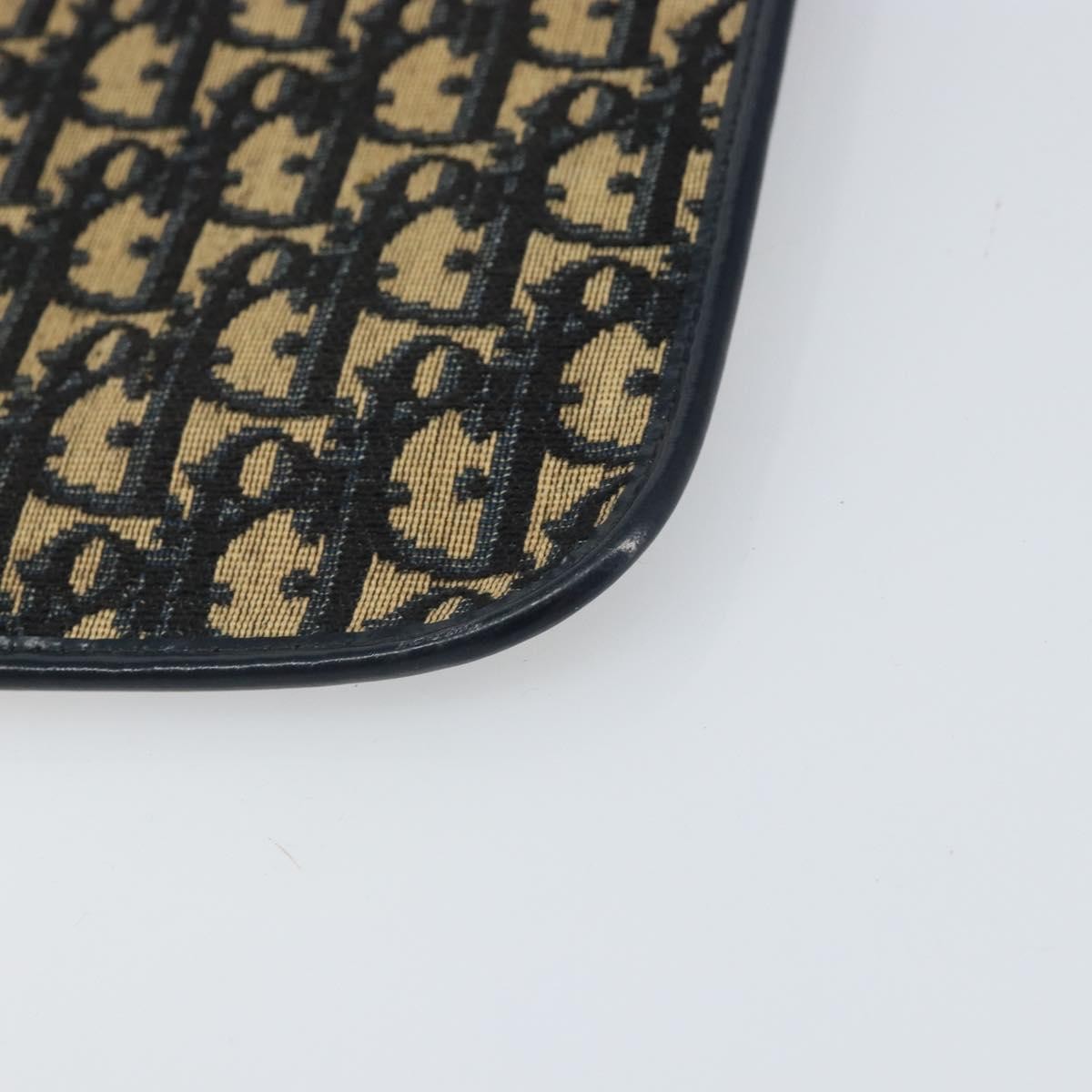 Christian Dior Vintage Trotter Pouch Canvas, NAVY, CANVAS, Clutche & pouche