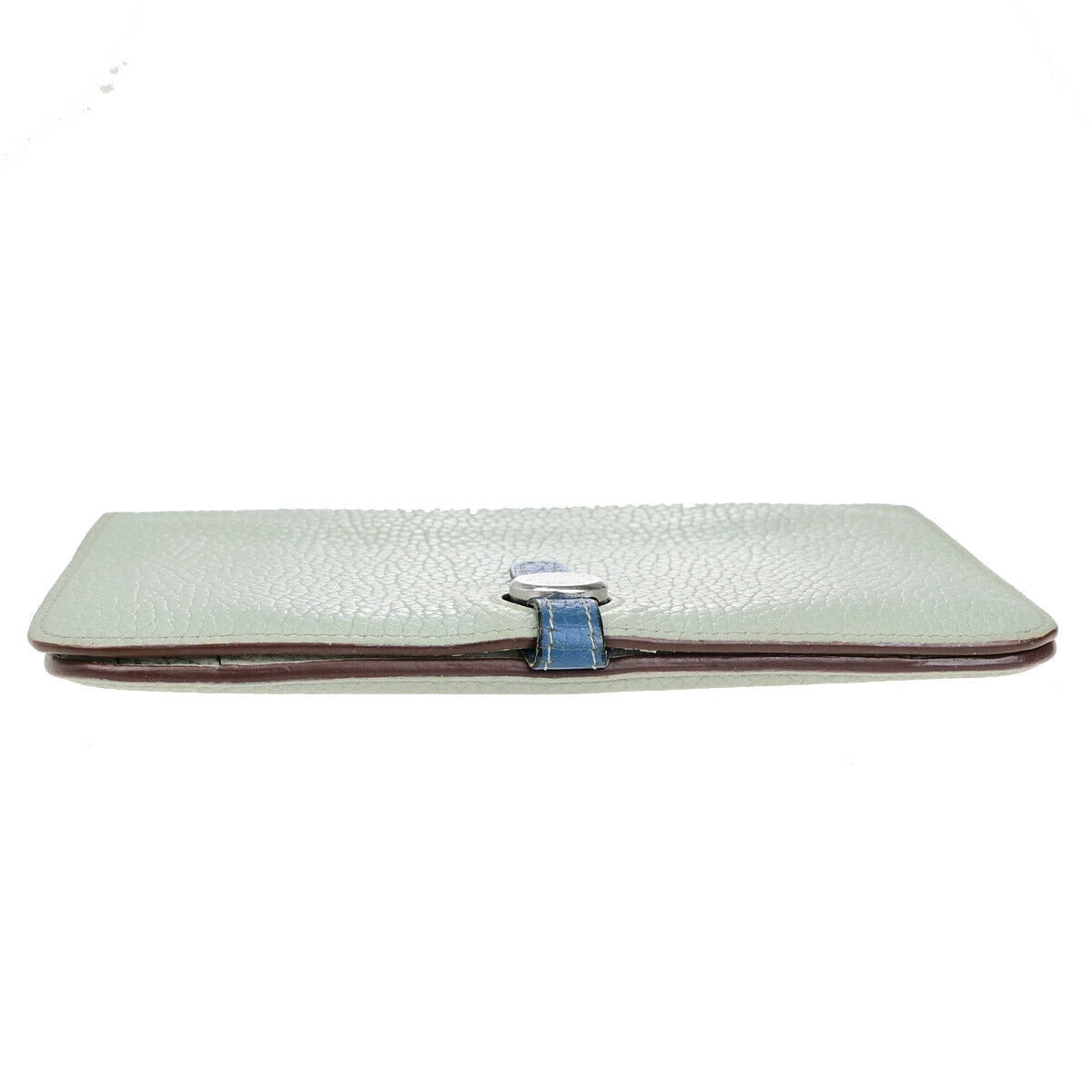 Hermes Bicolor Dogon Duo Combined Wallet Leather, BLUE, LEATHER, Wallets