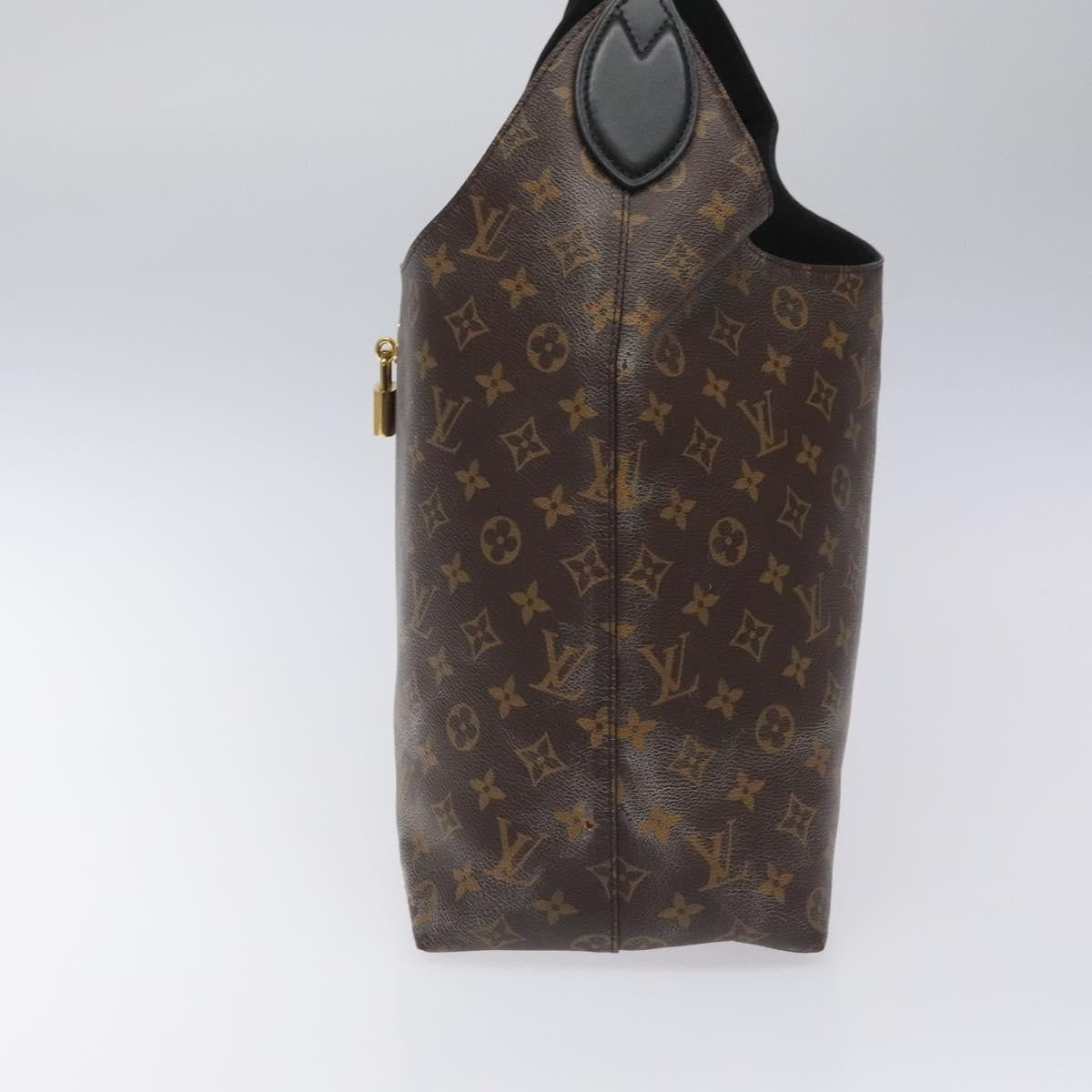 Louis Vuitton Flower Hobo Monogram Canvas with Leather, BROWN, CANVAS, Shoulder bag