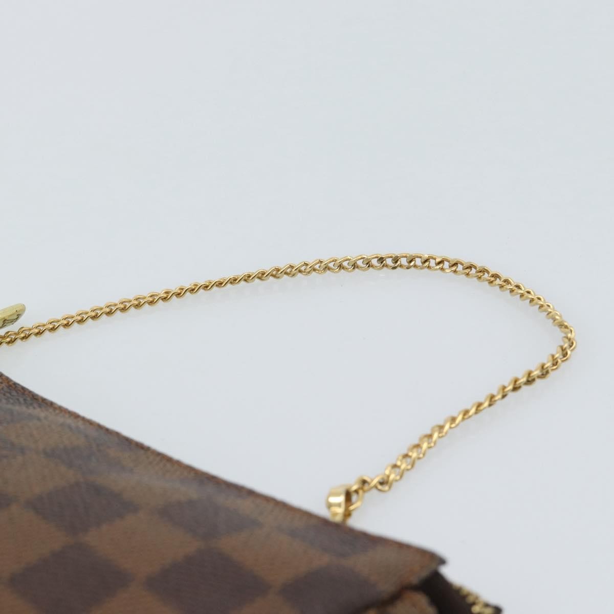 Louis Vuitton Mini pochette accessoires Damier Canvas, Brown, Canvas, Clutch