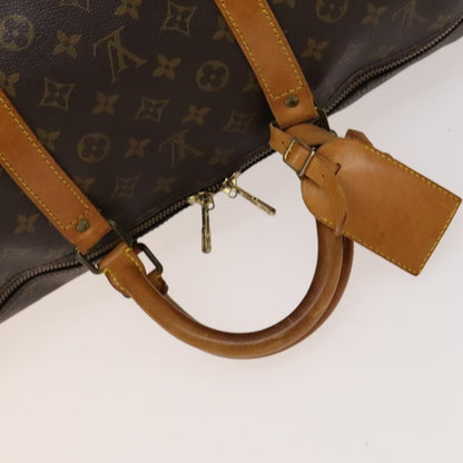 Louis Vuitton Keepall Bandouliere Bag Monogram Canvas, BROWN, CANVAS, Travel bag