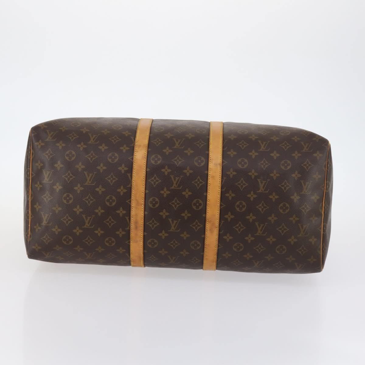 Louis Vuitton Keepall Bag Monogram Canvas, BROWN, CANVAS, Travel bag